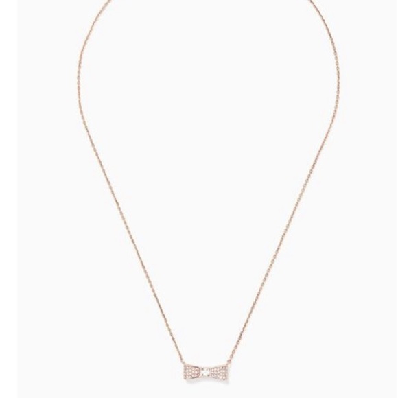 Kate Spade New York Ready Set Bow Pave Pendant Clear/Rose Gold - Picture 3 of 6